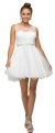 Illusion Sweetheart Neck Short Tulle Homecoming Party Dress in an alternate image